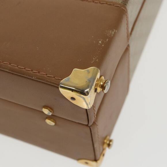 CELINE Attache Case Macadam Canvas Trunk Beige Gold - Picture 12 of 16